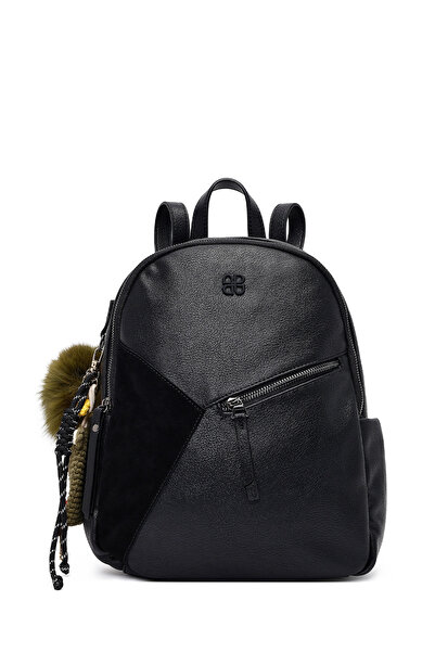 Derimod Women's Black Backpack with Accessories 25Wbd256614