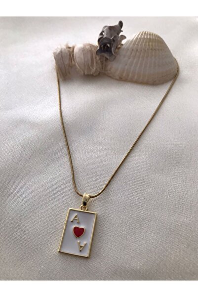Alışveriş Kasabası Steel Necklace with the Figure of the Ace of Tarot