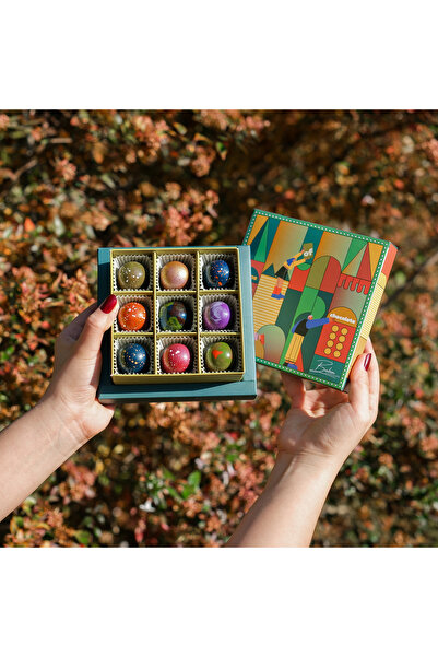 Bubon Chocolate – 9'lu El Yapımı Dolgulu Bonbon Çikolata (Keşif Rotası Serisi)