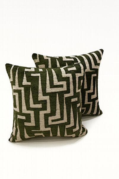 KAYALI HOME Set de două huse de pernă decorative pătrate premium ''Labir''