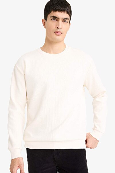 DeFacto Crew Neck Waffle Sweatshirt G6718Ax25Au