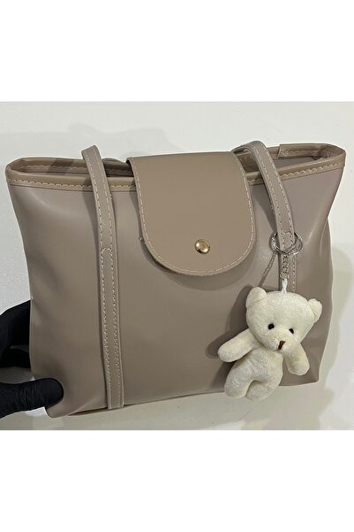 Baget حقيبة كتف نسائية بتصميم عصري أنيق |   مجموعة مكملة جديدة (مع دمية دب)