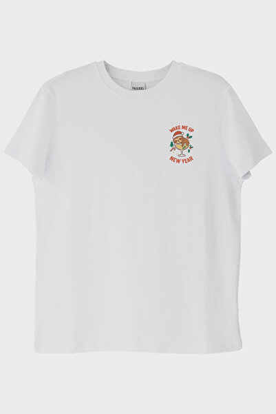 NUUGG تي شيرت أبيض من Uyandır Beni لعيد الميلاد