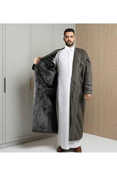 Elegant Men's winter coat, luxurious suede