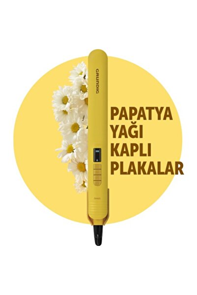 Grundig Dijital Saç Düzleştirici, Papatya Yağı Kaplı, Kolay ve Hızlı Kullanım
