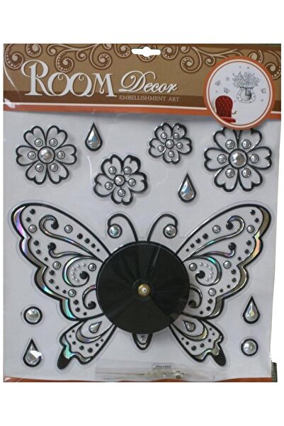 Other Creative Motion 2-Piece Room Decor Butterfly Clock, Glow in The Dark