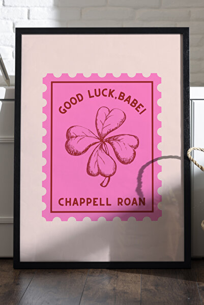 Duvarda Αφίσα με φυσικό ξύλινο πλαίσιο Pink Chance, Διακοσμητικό δώρο ζωγραφι...