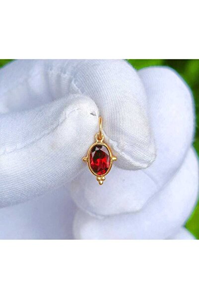 alpsilverart Gümüş El İşi Garnet Taşlı Minimal Kolye – Zarif, Şık ve Kişiye Ö...