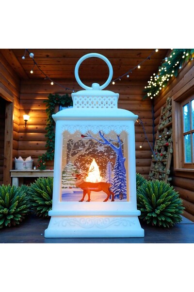 Kuzey فانوس VIP أبيض على شكل غزال للاحتفال بالعام الجديد، مصباح LED يعمل في ض...