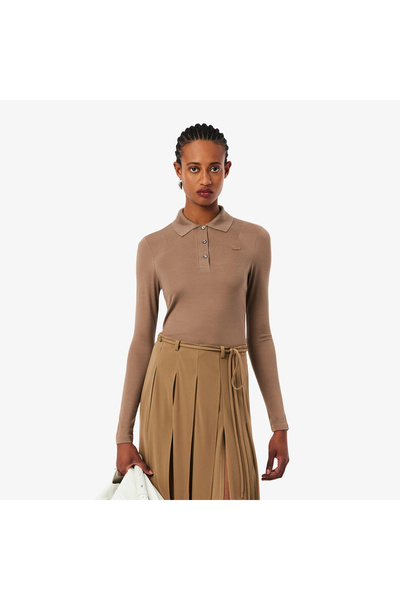 Lacoste Runway Slim Fit Long Silk Sleeved Polo Shirt - PF3054-OP-52I