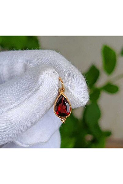alpsilverart Gümüş El İşi Garnet Taşlı Minimal Kolye – Zarif, Şık ve Kişiye Ö...