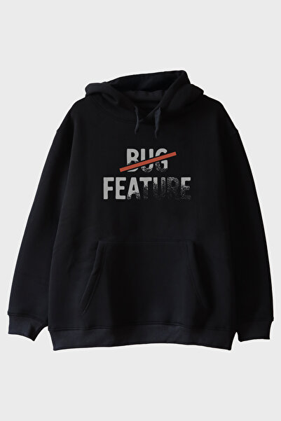 Generic Brand هودي أسود من Bug Feature