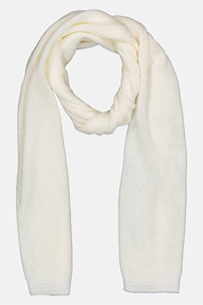 Dockers Women Embroidered Logo Scarf, Off White