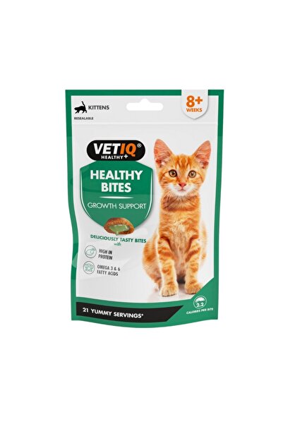 Vetiq Healthy treats designed for kittens 8 weeks and older. Helps support healthy growth. 65g