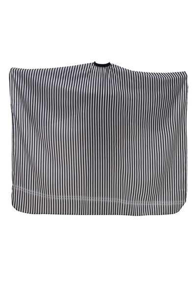 choice2 مريلة تصفيف شعر سميكة مضادة للكهرباء الساكنة، مخططة بالأبيض والأسود، من FnLune 27style، رداء قص شعر، رداء صالون تجميل