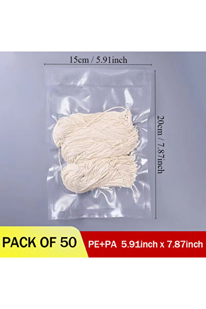 choice2 15x20cm 50PCS 50 Premium Vacuum Sealer Bags, Food Freshness and Stora...