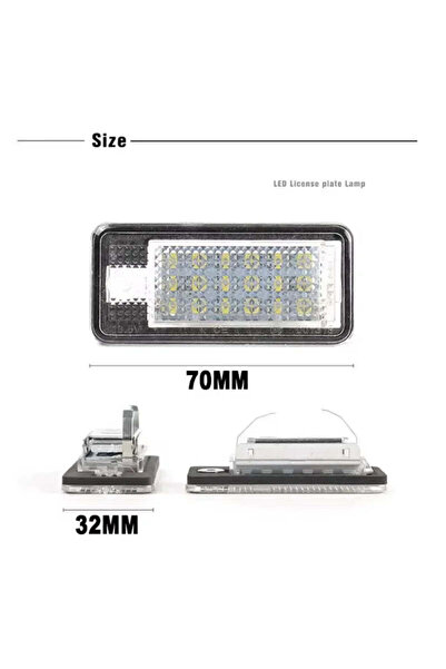 lumixauto Set de 2 becuri LED pentru plăcuța de înmatriculare – Alb Xenon, Audi