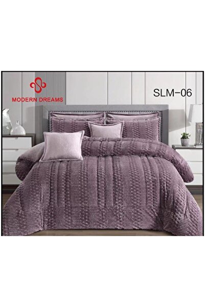 Modern Dreams مفرش الشتاء الفاخر 8 قطع ساده محفر