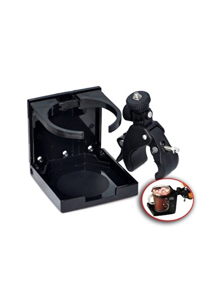 GLIM Suport de pahare pliabil și reglabil, cu suport pentru telefon și cameră, atașabil la diverse suprafețe