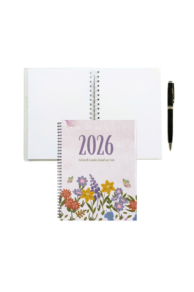 OBRO Agenda 2026 – A5, 160 pagini albe, idee de cadou de Crăciun, carton rezi...