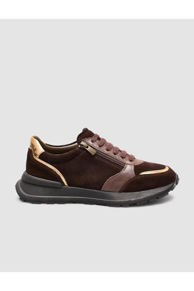 Cabani Monamae 100% Genuine Suede Brown Women's Sneaker