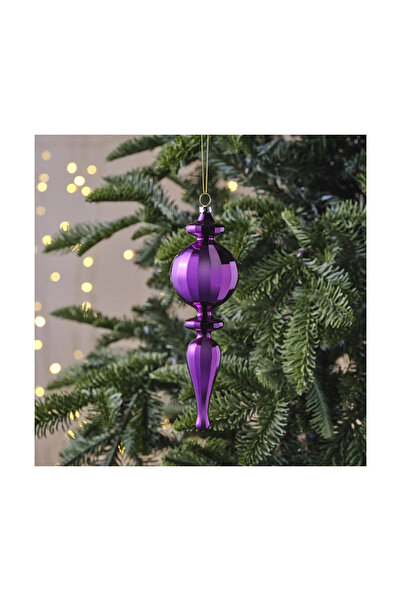 Altınkayaticaret 2 Pieces Christmas Tree Ornament Purple Hanging Decoration