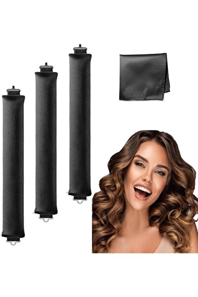 Arabest 3-Pack Heatless Hair Curler with Flexi Rods and Hook, No Heat Curlers...
