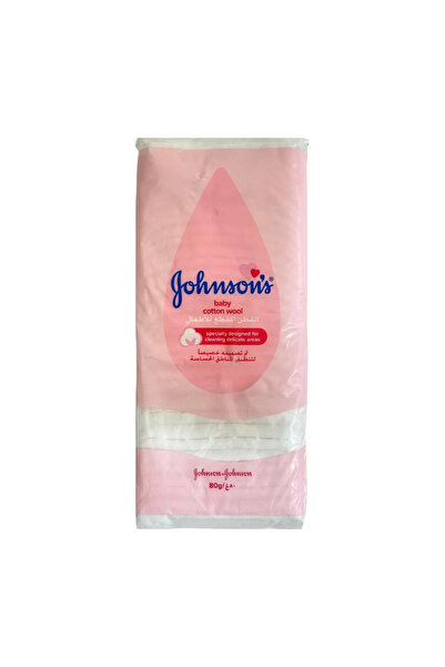 Johnson's Johnsons Naturally Absorbent Baby Cotton Wool For Cleaning Babys Delicate Areas - 80gms