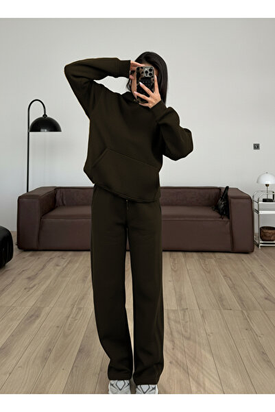 BARLİZ Women's Baggy Unisex Trend Model Thick Oversized Tracksuit Set