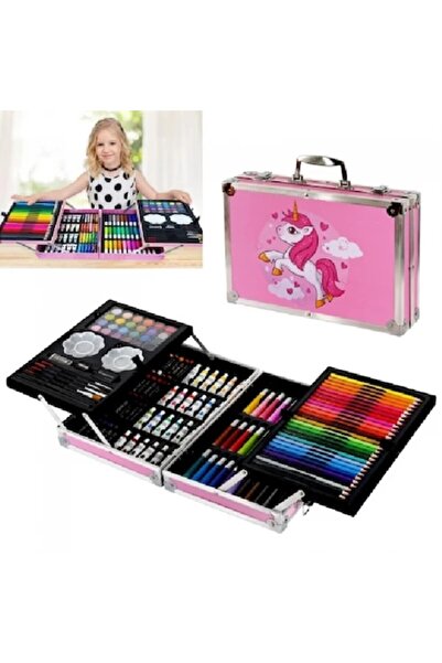 Iskobob комплект за рисуване, кутия, 145 части, розов