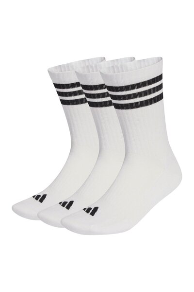 adidas Unisex-Socken, 3er-Pack – Gepolsterte Sportsocken mit 3 Streifen, Logo...