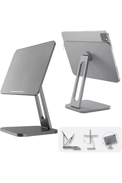 Saharaz حامل مغناطيسي للأجهزة اللوحية / هيكل من الألومنيوم، دوران 360 درجة، قابل للتبديل لأجهزة iPad Air 4 و Pro 11 بوصة و 12.9 بوصة