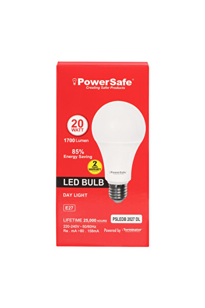 POWER SAFE مصباح LED بقوة 20 واط، ضوء نهاري، قاعدة E27