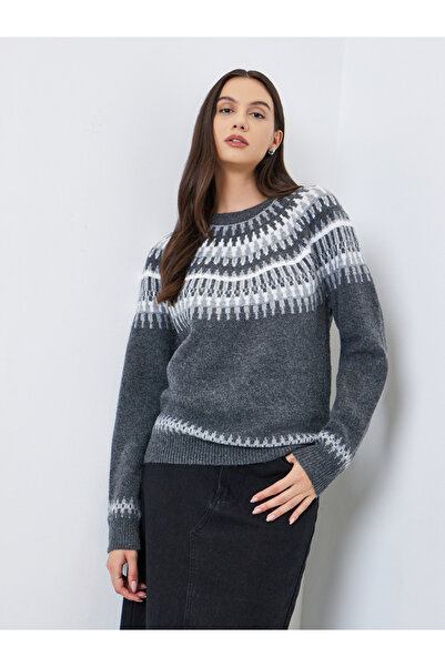 Take Two By Styli Graphic Printed Round Neck Sweater