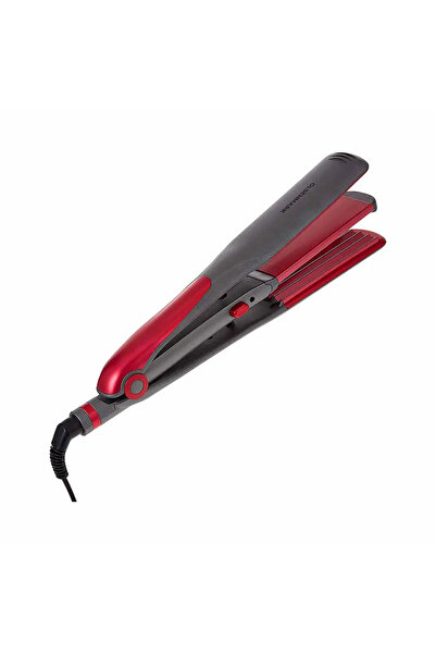 Olsenmark مكواة شعر 2 في 1 بلوح عريض، رمادي ووردي