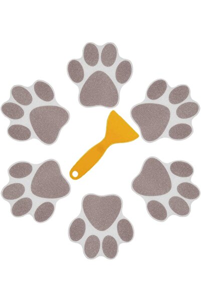 Saharaz ١٠ قطع من ملصقات حوض الاستحمام غير القابلة للانزلاق، بتصميم طبعة مخلب...