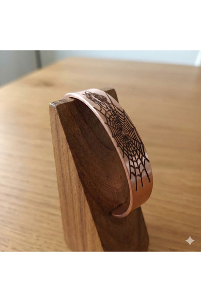 Neefy ÖRÜMCEK ADAMLI model 2 İÇİ DUALI ÇOCUKLARA ÖZEL Saf Bakır Bileklik Tama...