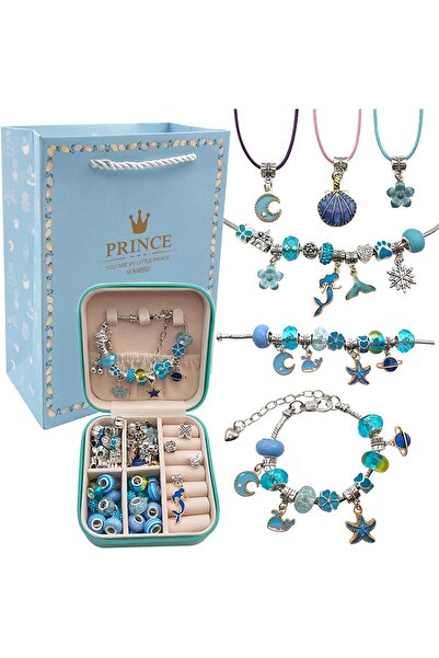 Beauenty Girls Bracelet Making Kit - Blue, Metal, Ages 8-12, Tool-Free