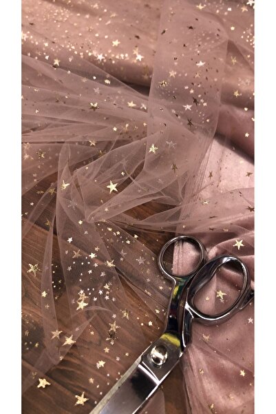 kumaş sepeti Kümeli Yıldız Varak Baskı Tütü Tül Pudra