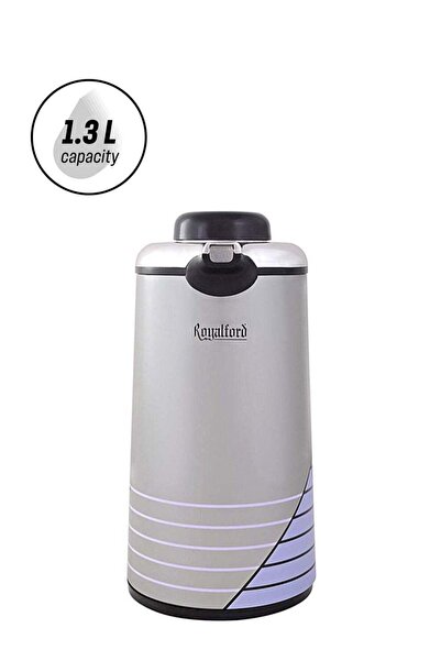 ROYALFORD بطانة زجاجية لحفظ الطعام من الحرارة RF5784 سعة 1.3 لتر رمادي/أسود/ب...