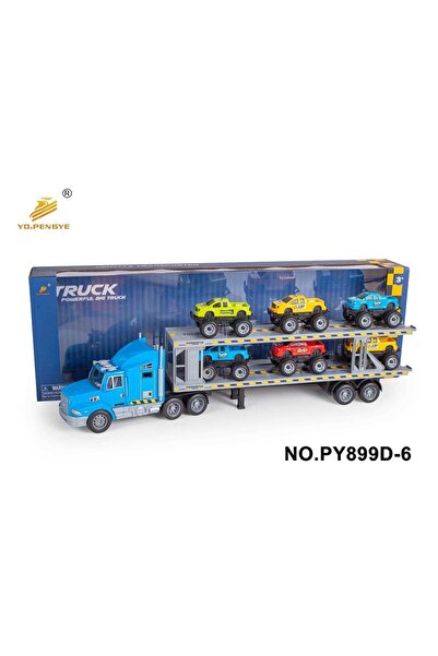 Emy Noi Toys Camion transportor cu ATV-uri – Powerful Big Truck (1:32 Friction Powered)