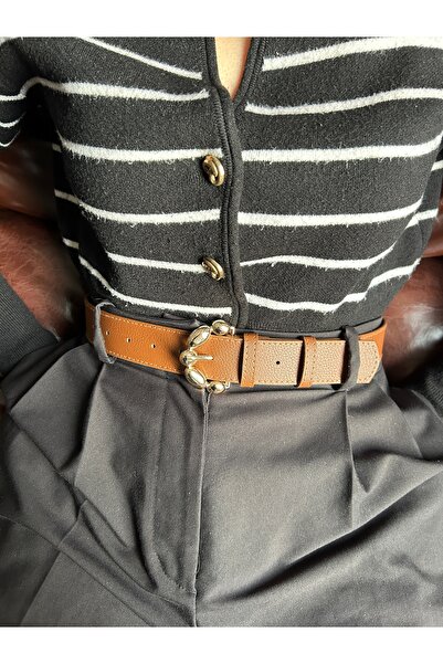 LİA KEMER Lull Curea cu cataramă aurie pentru femei cu model Daisy Curea pent...