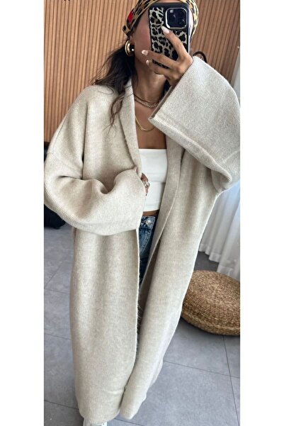 İKRAFASHİON MAXİ BOY UZUN TESETTÜR TRİKO HIRKA