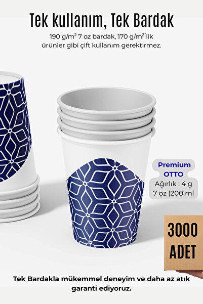 cupistanbul 7 Oz Karton Bardak (200 ml) - 3000 Adet (Koli) - Toptan Satış Cup...