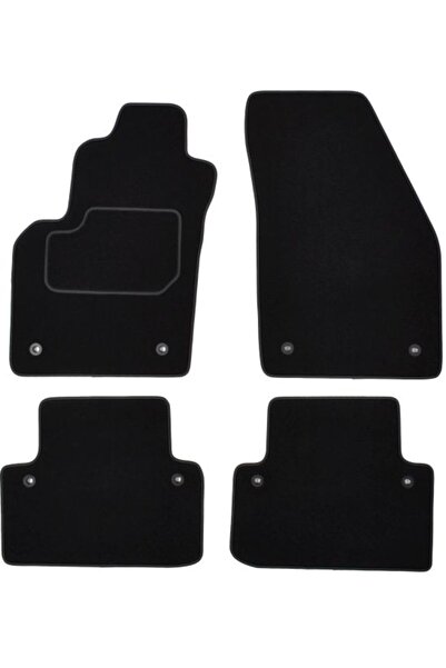 Mammoth Set covorase 4 buc, fata/spate, velur negru, potrivit VOLVO C30, V50 ...