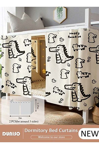 DOMEET Blackout Bottom Bunk Bed Curtains - 2 Panels