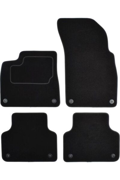 Mammoth Set covorase velur, 4 buc, negru, potrivit AUDI Q7 01.15-, [5 locuri]