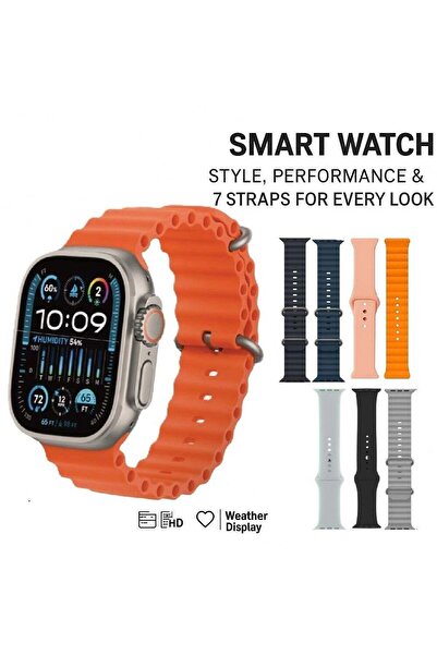 Micro Speed HW-67 ultra Smart Watch, AMOLED, Health & Fitness Tracker, 49mm (Orange)