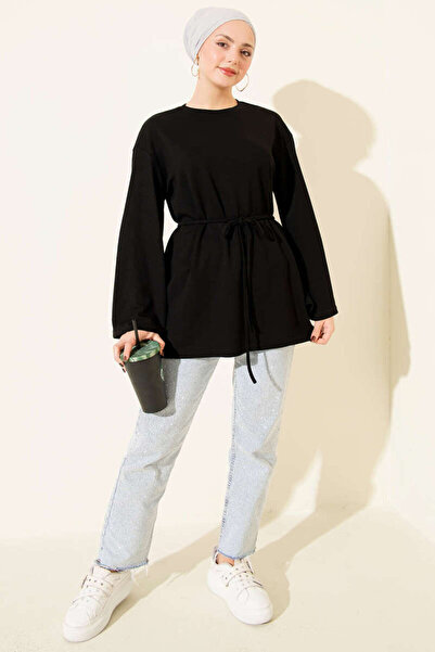 modapark.ist Women's Drawstring Waist 2 Thread Embroidered Tunic