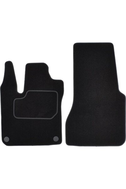 Mammoth Set covorase auto velur 2 buc, Fata, negru, potrivit SMART FORTWO 07....